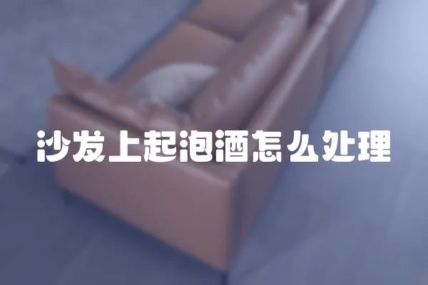 沙發上起泡酒怎么處理