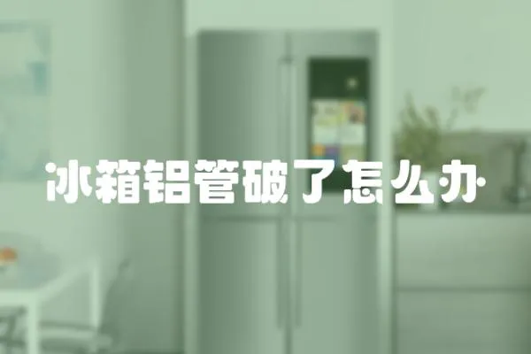 冰箱鋁管破了怎么辦
