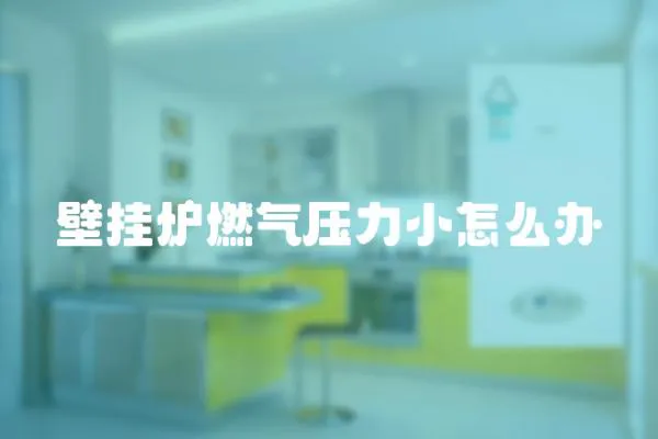 壁掛爐燃?xì)鈮毫π≡趺崔k