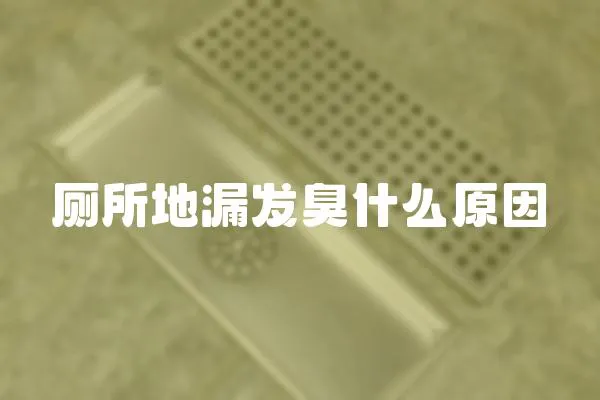 廁所地漏發(fā)臭什么原因