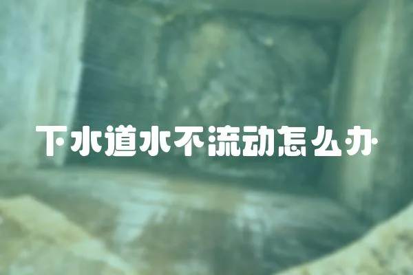 下水道水不流動怎么辦
