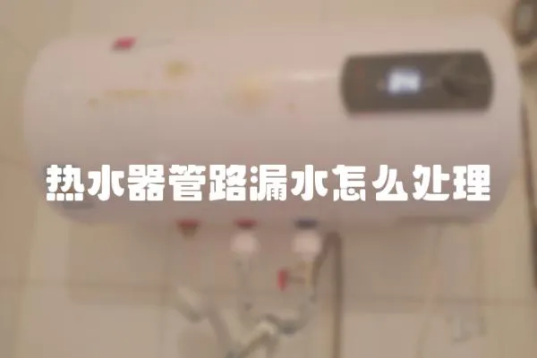 熱水器管路漏水怎么處理