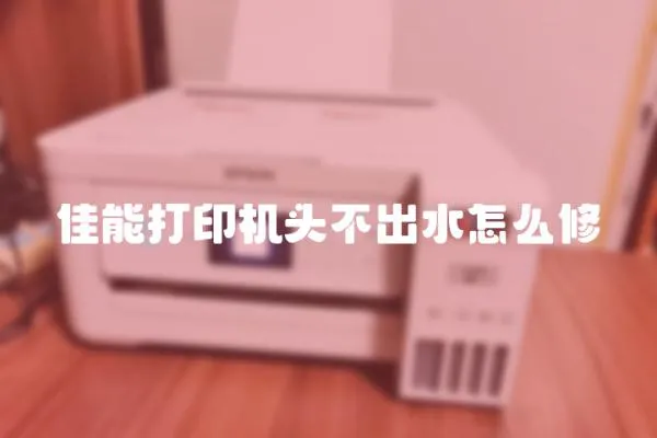 佳能打印機頭不出水怎么修