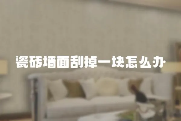 瓷磚墻面刮掉一塊怎么辦