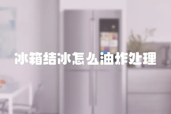 冰箱結(jié)冰怎么油炸處理