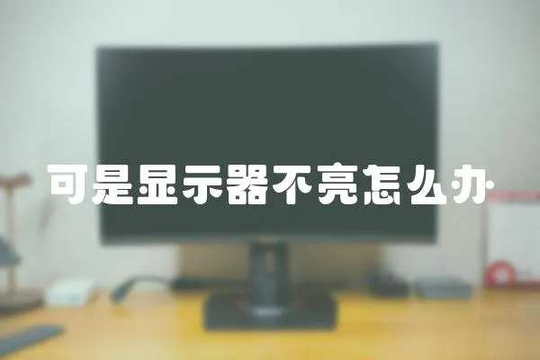 可是顯示器不亮怎么辦