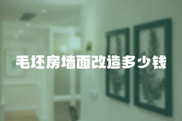 毛坯房墻面改造多少錢