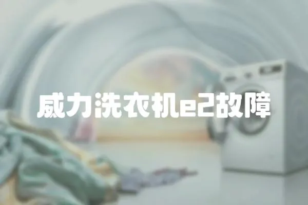 威力洗衣機e2故障