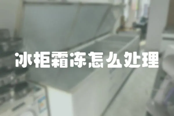 冰柜霜凍怎么處理