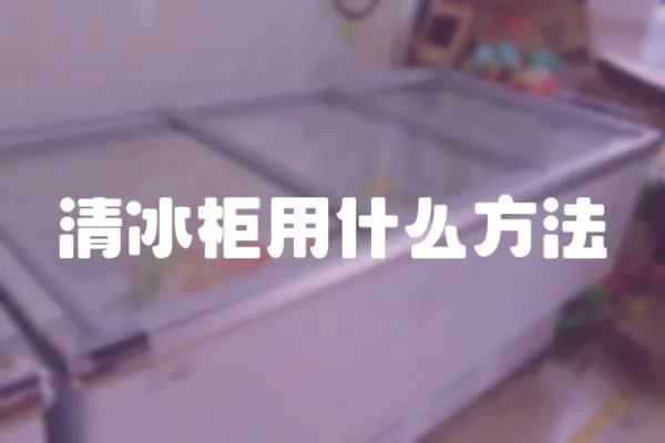 清冰柜用什么方法