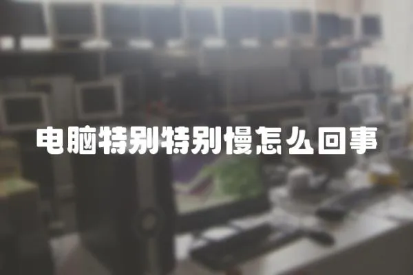 電腦特別特別慢怎么回事