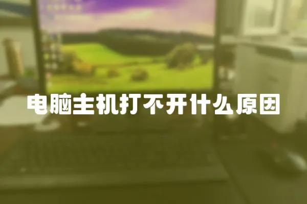 電腦主機打不開什么原因