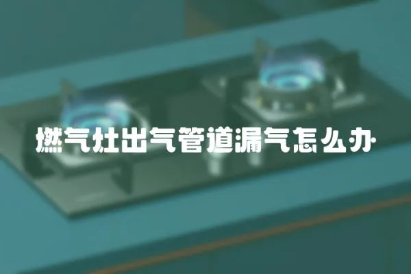 燃氣灶出氣管道漏氣怎么辦