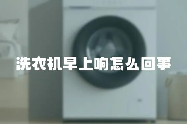 洗衣機早上響怎么回事
