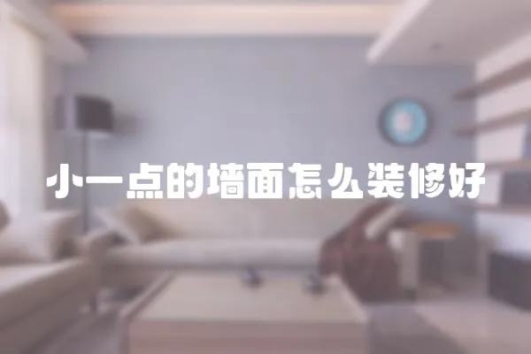 小一點(diǎn)的墻面怎么裝修好