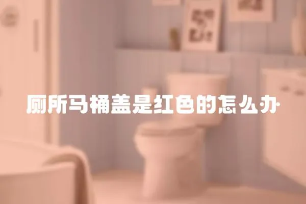 廁所馬桶蓋是紅色的怎么辦