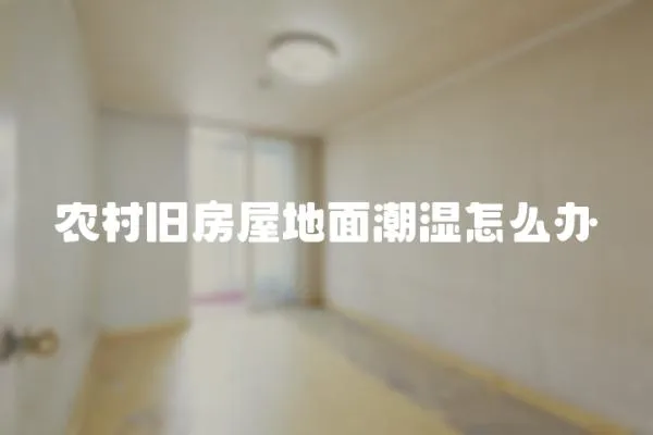 農(nóng)村舊房屋地面潮濕怎么辦