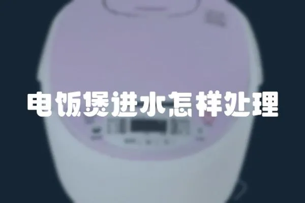 電飯煲進水怎樣處理