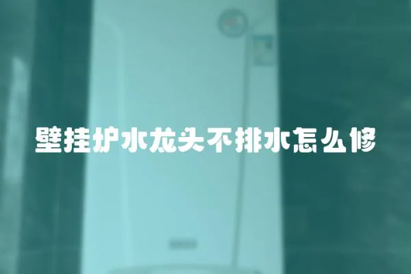 壁掛爐水龍頭不排水怎么修
