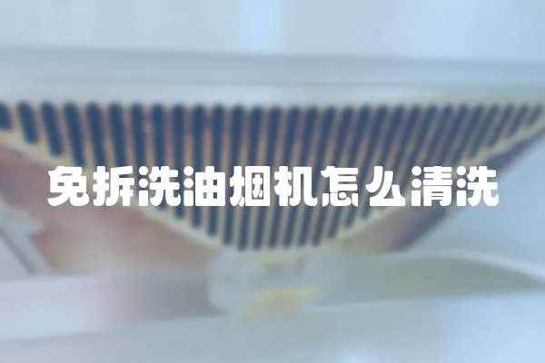 免拆洗油煙機怎么清洗