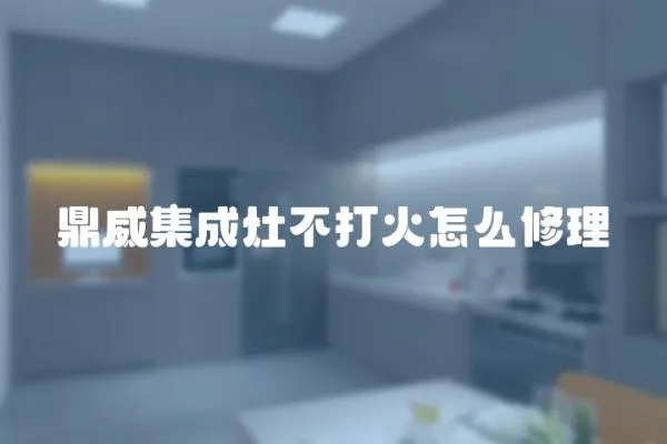 鼎威集成灶不打火怎么修理