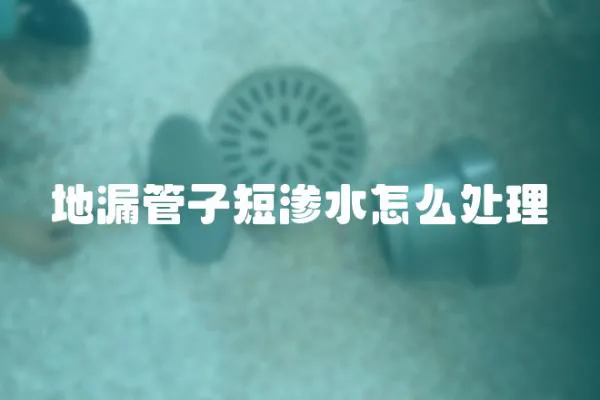 地漏管子短滲水怎么處理