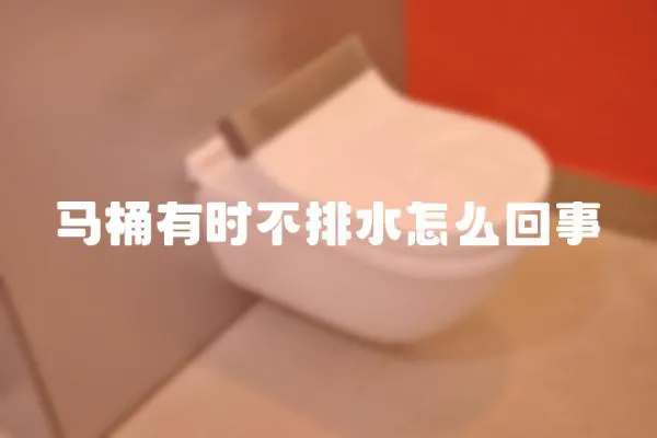 馬桶有時不排水怎么回事