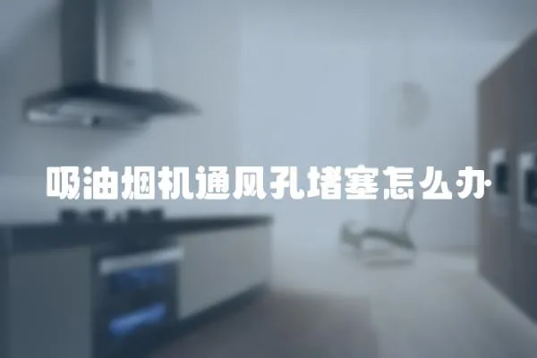 吸油煙機通風孔堵塞怎么辦