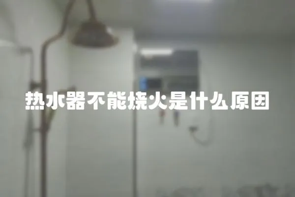 熱水器不能燒火是什么原因