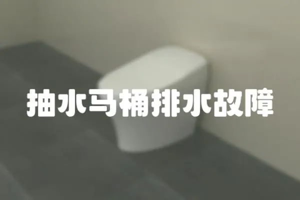 抽水馬桶排水故障
