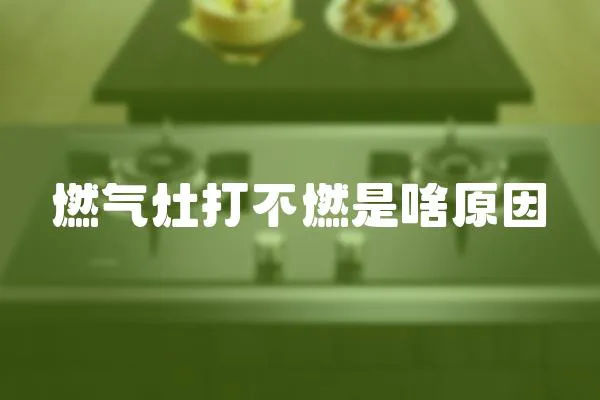 燃氣灶打不燃是啥原因