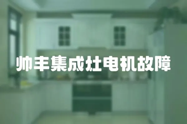 帥豐集成灶電機故障