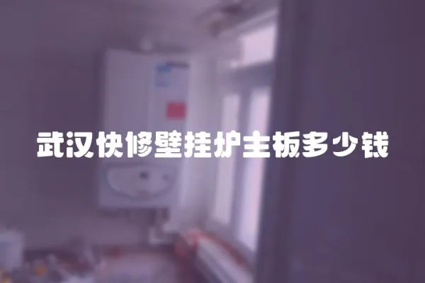 武漢快修壁掛爐主板多少錢