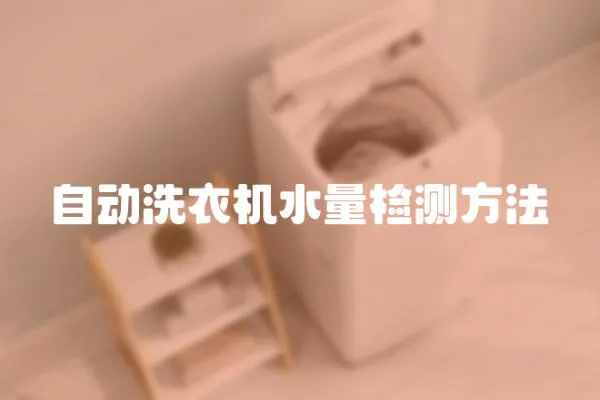 自動洗衣機水量檢測方法