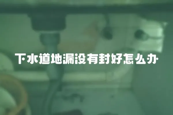 下水道地漏沒有封好怎么辦