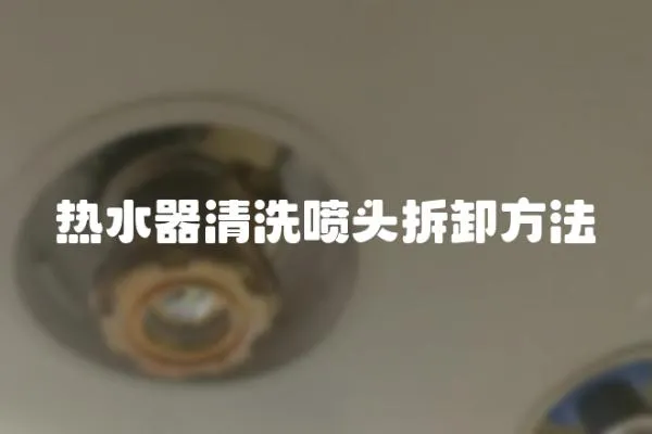 熱水器清洗噴頭拆卸方法