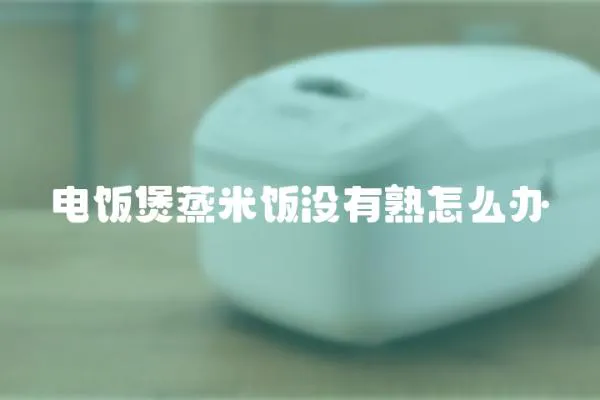 電飯煲蒸米飯沒有熟怎么辦
