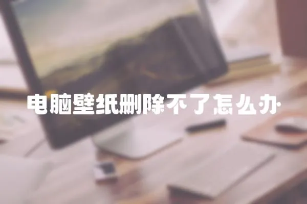 電腦壁紙刪除不了怎么辦