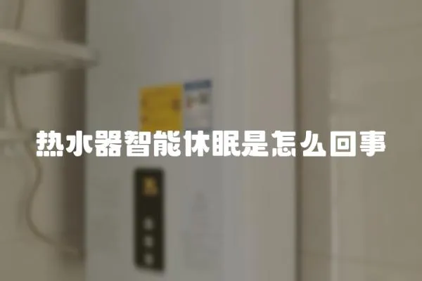 熱水器智能休眠是怎么回事