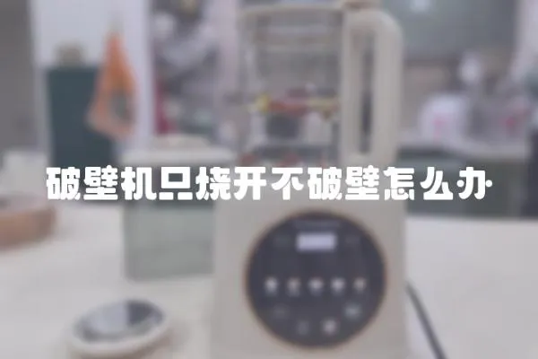 破壁機只燒開不破壁怎么辦