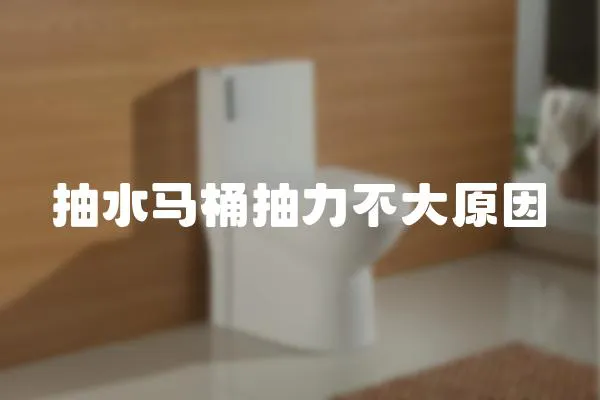 抽水馬桶抽力不大原因
