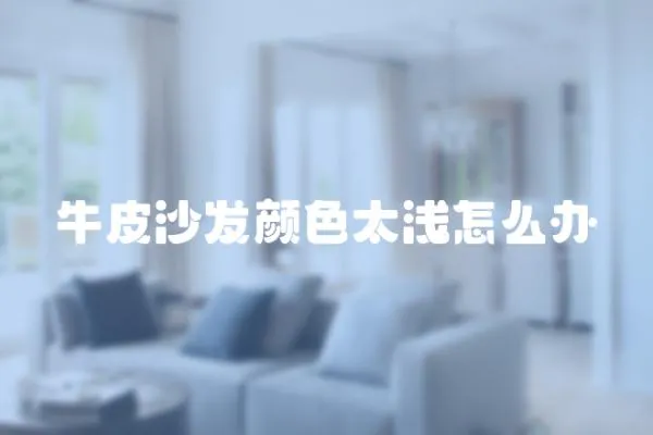 牛皮沙發(fā)顏色太淺怎么辦