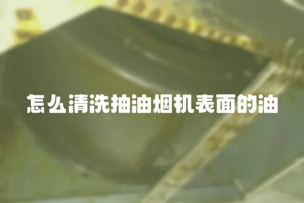 怎么清洗抽油煙機(jī)表面的油