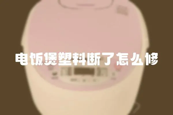 電飯煲塑料斷了怎么修