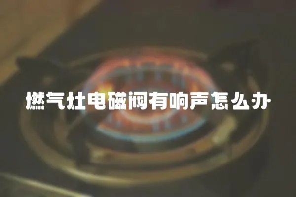燃氣灶電磁閥有響聲怎么辦