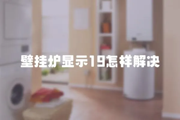 壁掛爐顯示19怎樣解決