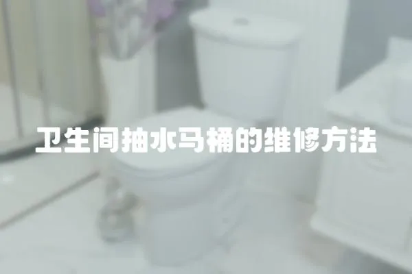 衛(wèi)生間抽水馬桶的維修方法