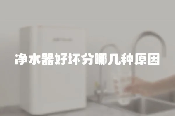凈水器好壞分哪幾種原因