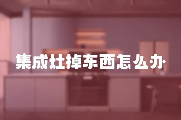 集成灶掉東西怎么辦