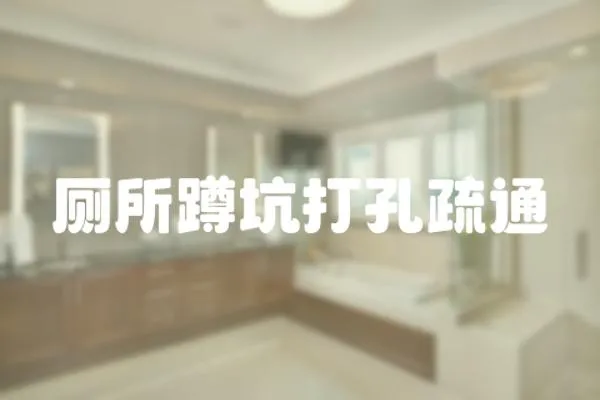 廁所蹲坑打孔疏通